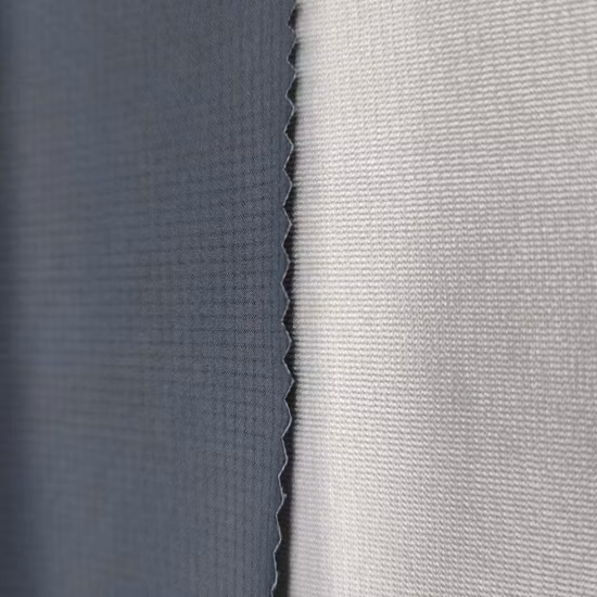 Functional Fabric 300t + White TPU+ Tricot 3layers Bonded Polyester Ribstop Fabric for Jacket